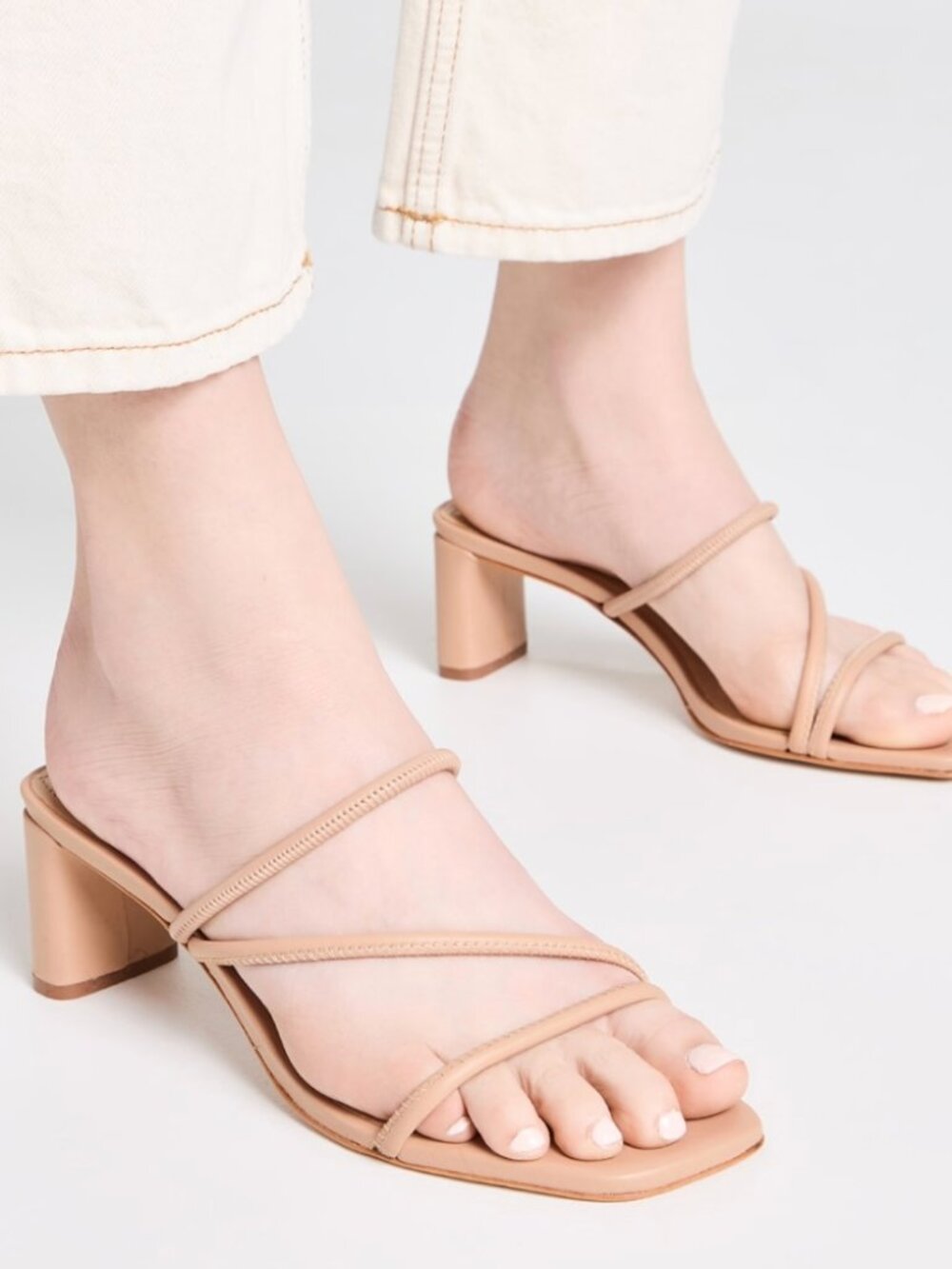 Schutz  Chessie Mid Sandals size 8 beige